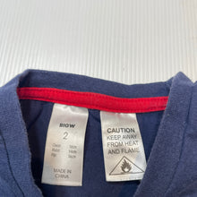Load image into Gallery viewer, Girls Big W, navy tee / top, FUC, size 2,  