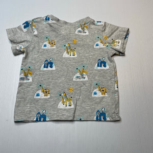 Boys Sprout, cotton tee / top, animals, EUC, size 00,  