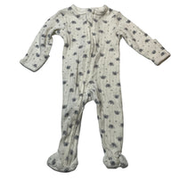 Load image into Gallery viewer, Unisex Dymples, pointelle cotton zip coverall / romper, EUC, size 00000,  