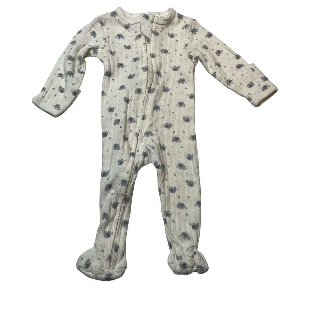 Unisex Dymples, pointelle cotton zip coverall / romper, EUC, size 00000,  