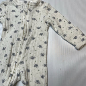 Unisex Dymples, pointelle cotton zip coverall / romper, EUC, size 00000,  