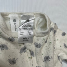 Load image into Gallery viewer, Unisex Dymples, pointelle cotton zip coverall / romper, EUC, size 00000,  