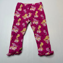 Load image into Gallery viewer, Girls Sprout, pink stretchy leggings, birds, FUC, size 1,  