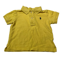 Load image into Gallery viewer, Boys Ralph Lauren, yellow cotton polo shirt top, GUC, size 12 months,  