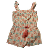 Load image into Gallery viewer, Girls H&amp;T, cotton summer playsuit, pineapples, FUC, size 2,  