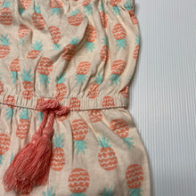 Load image into Gallery viewer, Girls H&amp;T, cotton summer playsuit, pineapples, FUC, size 2,  