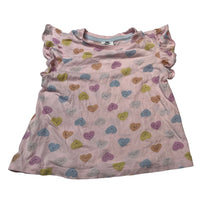 Load image into Gallery viewer, Girls Dymples, cotton tee / top, hearts, GUC, size 1,  