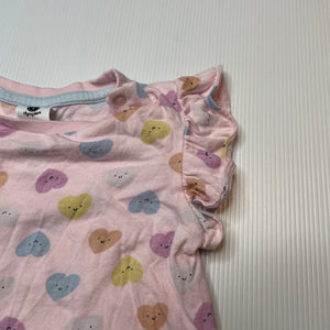 Girls Dymples, cotton tee / top, hearts, GUC, size 1,  