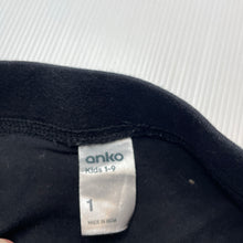 Load image into Gallery viewer, Girls Anko, black stretchy bike shorts, GUC, size 1,  