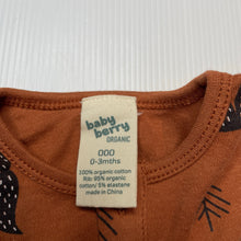 Load image into Gallery viewer, Boys Baby Berry, organic cotton romper, foxes, EUC, size 000,  