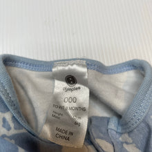 Load image into Gallery viewer, Boys Dymples, cotton zip coverall / romper, dinosaurs, FUC, size 000,  