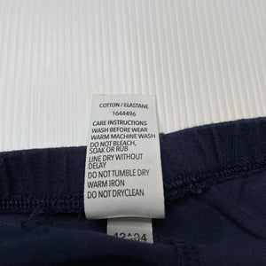 Girls Dymples, navy stretchy leggings, elasticated, GUC, size 2,  