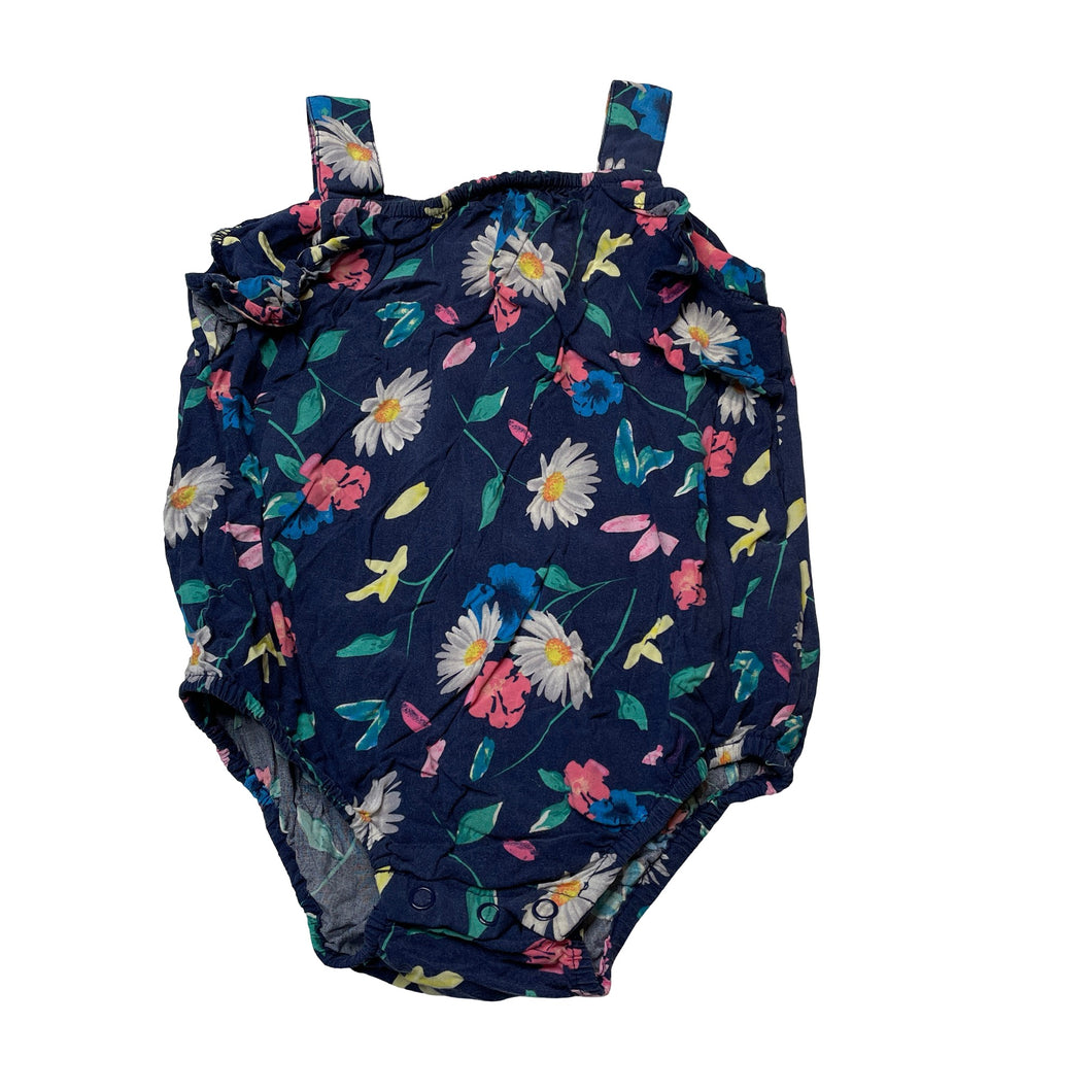 Girls Peter Morrissey, floral viscose summer romper, wash fade, FUC, size 1,  