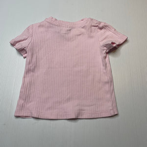 Girls Dymples, pink stretchy tee / top, EUC, size 0,  