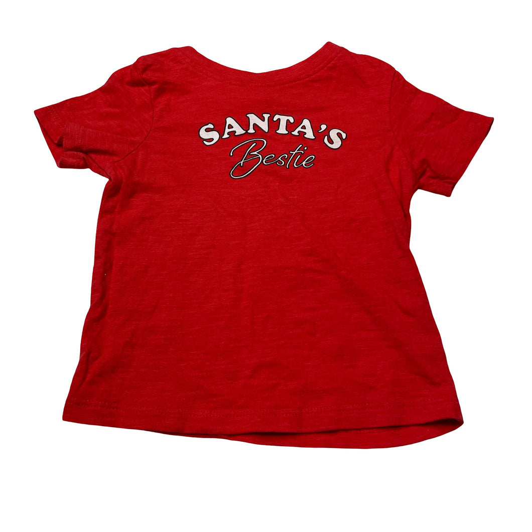 Unisex Big W, organic cotton Christmas tee / top, EUC, size 00,  