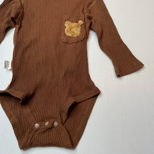 Boys ribbed, stretchy bodysuit / romper, GUC, size 1-2,  