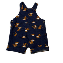 Load image into Gallery viewer, Boys Dymples, navy cotton overalls / shortalls, monkeys, EUC, size 00,  