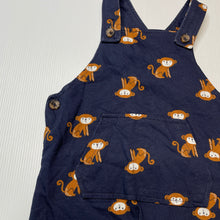 Load image into Gallery viewer, Boys Dymples, navy cotton overalls / shortalls, monkeys, EUC, size 00,  