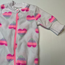 Load image into Gallery viewer, Girls Baby Berry, soft fleece zip coverall / romper, EUC, size 000,  