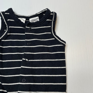 Unisex Baby Berry, striped stretchy romper, GUC, size 000,  