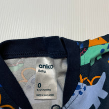 Load image into Gallery viewer, Boys Anko, stretchy zip coverall / romper, dinosaurs, EUC, size 0,  