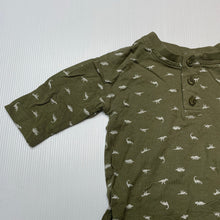 Load image into Gallery viewer, Boys Baby Berry, khaki cotton long sleeve top, dinosaurs, EUC, size 000,  
