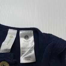 Load image into Gallery viewer, Boys Dymples, navy ribbed cotton romper, EUC, size 00,  