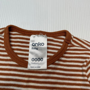 Unisex Anko, soft cotton bodysuit / romper, EUC, size 0000,  