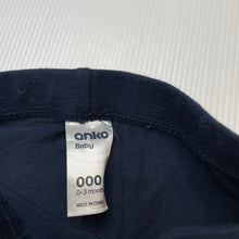 Load image into Gallery viewer, Unisex Anko, navy stretchy leggings / bottoms, GUC, size 000,  