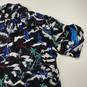 Boys TRIBAL SURFER, lightweight short sleeve shirt, no size, L: 52cm, armpit to armpit: 44cm, EUC, size 12,  