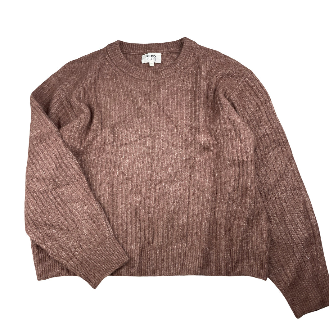 Girls Seed, soft feel ribbed stretchy sweater / jumper, pilling, FUC, size 10,  