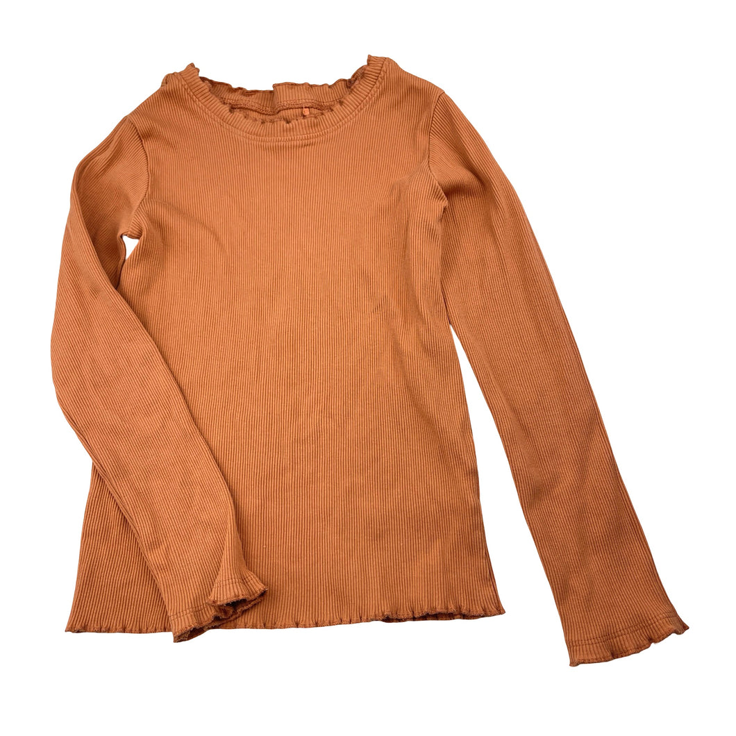 Girls Anko, ribbed cotton long sleeve top, GUC, size 6,  