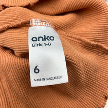 Load image into Gallery viewer, Girls Anko, ribbed cotton long sleeve top, GUC, size 6,  