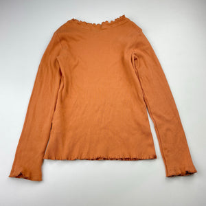 Girls Anko, ribbed cotton long sleeve top, GUC, size 6,  