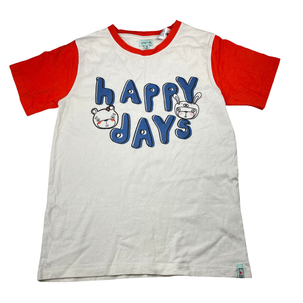 Boys Lilly + Sid, organic cotton pyjama tee / top, GUC, size 10,  