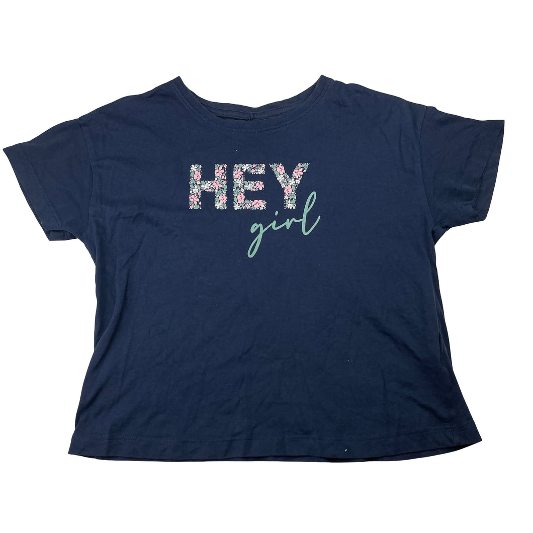 Girls Anko, navy cotton tee / top, EUC, size 10,  