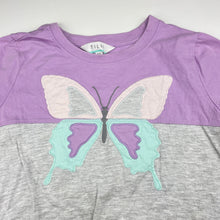 Load image into Gallery viewer, Girls Tilii, purple &amp; grey tie front tee / top, FUC, size 10,  