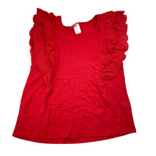 Load image into Gallery viewer, Girls Target, broderie trim red cotton top, GUC, size 12,  