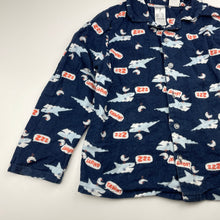 Load image into Gallery viewer, Boys Brilliant Basics, flannel cotton pyjama top, sharks, FUC, size 7,  