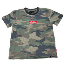 Load image into Gallery viewer, Boys GHANDA, camo print cotton tee / top, FUC, size 5-6,  