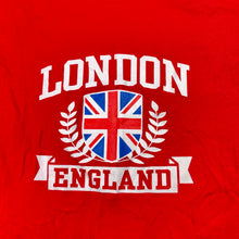 Load image into Gallery viewer, Unisex GILDAN, red cotton tee / top, London, GUC, size 3-4,  
