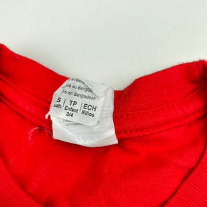 Unisex GILDAN, red cotton tee / top, London, GUC, size 3-4,  