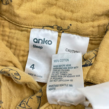 Load image into Gallery viewer, Unisex Anko, crinkle cotton pyjama top &amp; shorts, GUC, size 4,  