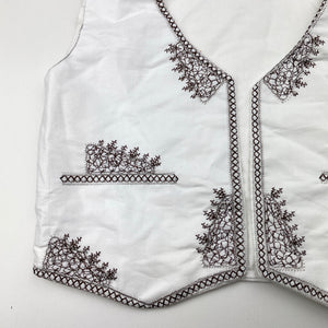 Unisex embroidered, lightweight vest, no labels, armpit to armpit: 30cm, GUC, size 4,  