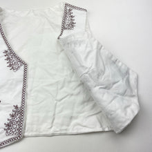 Load image into Gallery viewer, Unisex embroidered, lightweight vest, no labels, armpit to armpit: 30cm, GUC, size 4,  