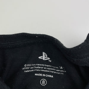Boys Sony, Playstation black tee / top, GUC, size 8,  