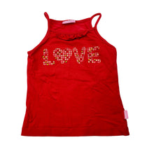Load image into Gallery viewer, Girls LC Waikiki, embellished red singlet top, FUC, size 3,  