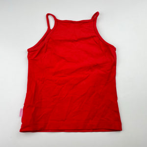 Girls LC Waikiki, embellished red singlet top, FUC, size 3,  