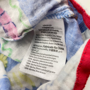 Girls Cotton On, colourful crinkle cotton pyjama top, EUC, size 3,  