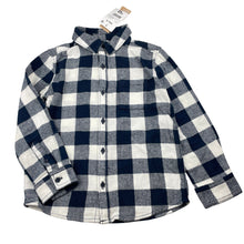 Load image into Gallery viewer, Boys Anko, navy check flannel cotton long sleeve shirt, NEW, size 5,  